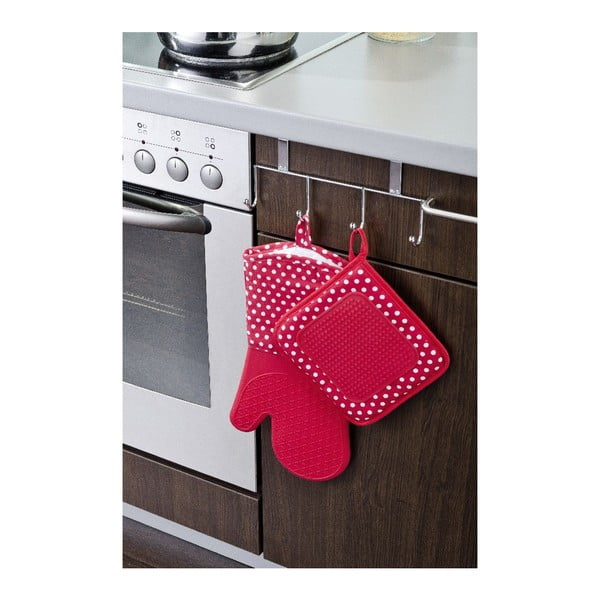 Hõbedane käterätiku hoidja rippuv kroomitud teras Over the Door – Wenko-image-2