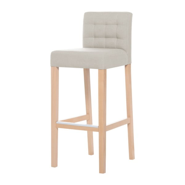 Krémová barová židle s hnědými nohami Ted Lapidus Maison Jasmin