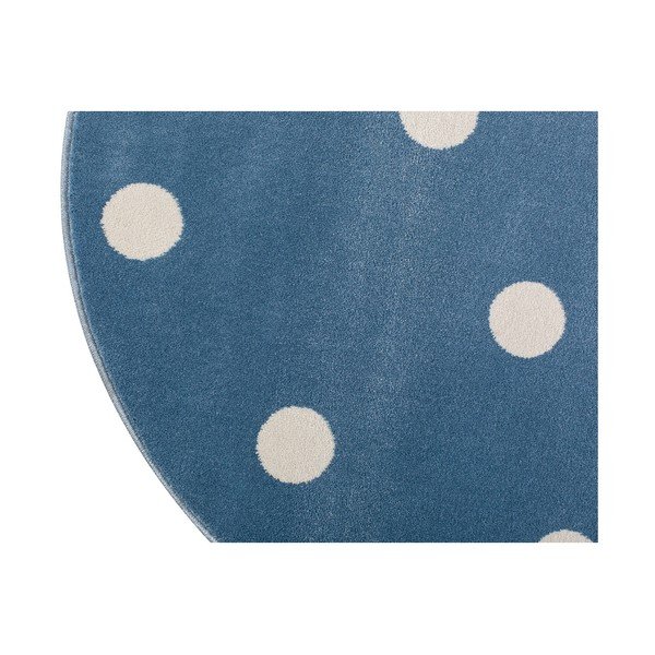 Modrý kulatý koberec s puntíky KICOTI Blue, ø 100 cm-image-3
