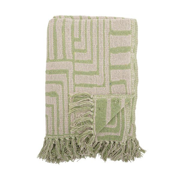 Roheline puuvillaseguga tekk 130x155 cm Velva - Bloomingville