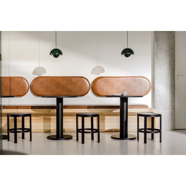 Ümmargune söögilaud tammepuust pealispinnaga, ø 80 cm Sool - noo.ma-image-1