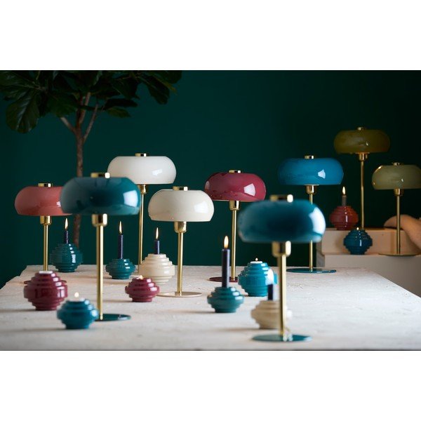 Bordoopunane laualamp metallist varjuga (kõrgus 40 cm) Surin - Light & Living-image-1