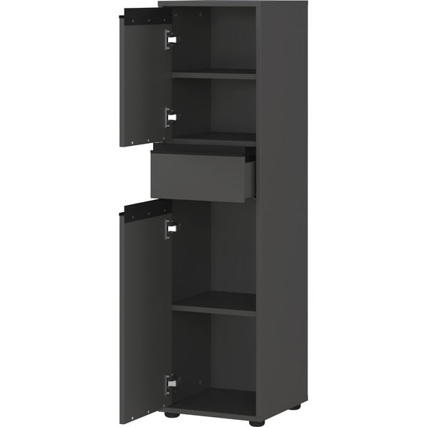 Must kõrge kitsas vannitoakapp 33x121 cm Lemont - Germania-image-3