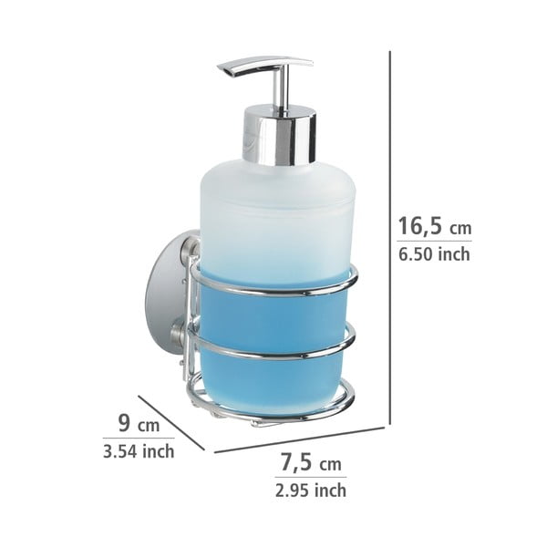Hall roostevabast terasest isekinituv vannitoatarvikute komplekt Turbo-Loc - Wenko-image-3