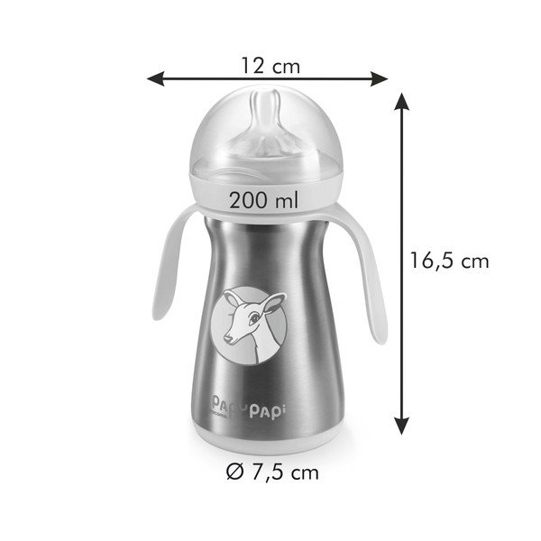 Roosa roostevabast terasest beebi termopudel 0,2 l Papu Papi - Tescoma-image-2