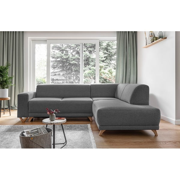 Tumehall nurgadiivanvoodi panipaigaga (parempoolne/L-kujuline) Classy Sophie – Miuform-image-1