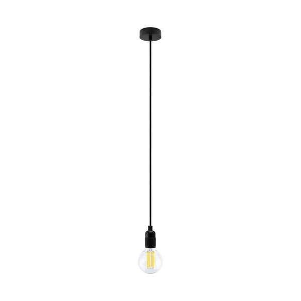 Černé závěsné svítidlo s žárovkou Bulb Attack Uno Basic Globe