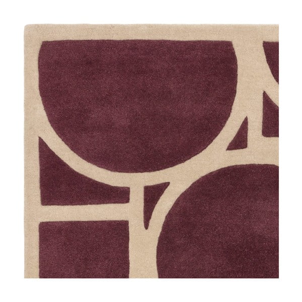 Tumepruun villane vaip 160x230 cm Metro Plum - Asiatic Carpets-image-1
