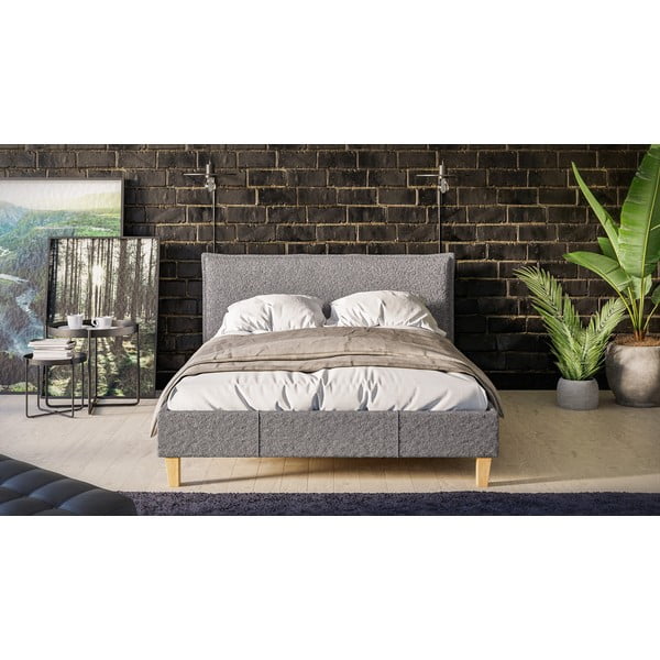 Hall pehme kaheinimesevoodi koos restiga 140x200 cm Tina - Ropez-image-1