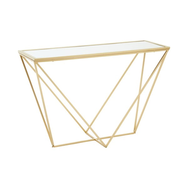 Kuldne klaaspinnaga konsoollaud 40x120 cm Farran - Premier Housewares-image-3