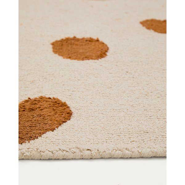 Kreem pestav/käsitsi kootud puuvillane laste vaip 90x150 cm Tandani - Kave Home-image-2