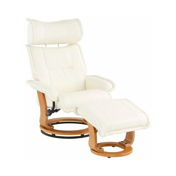 Set krémového křesla a podnožky Støraa Roubaix