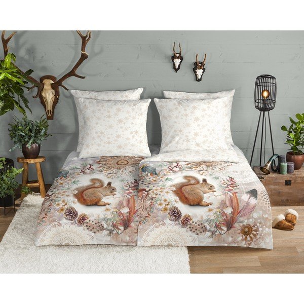 Valge flanell voodipesu üheinimesevoodile 140x200 cm - HIP-image-1