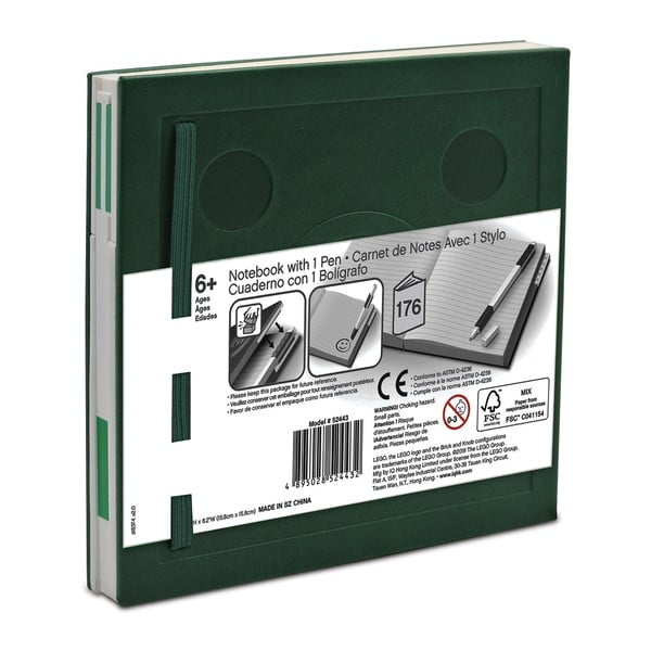 Pudelroheline ruudukujuline märkmik geelpliiatsiga , 15,9 x 15,9 cm - LEGO®-image-2