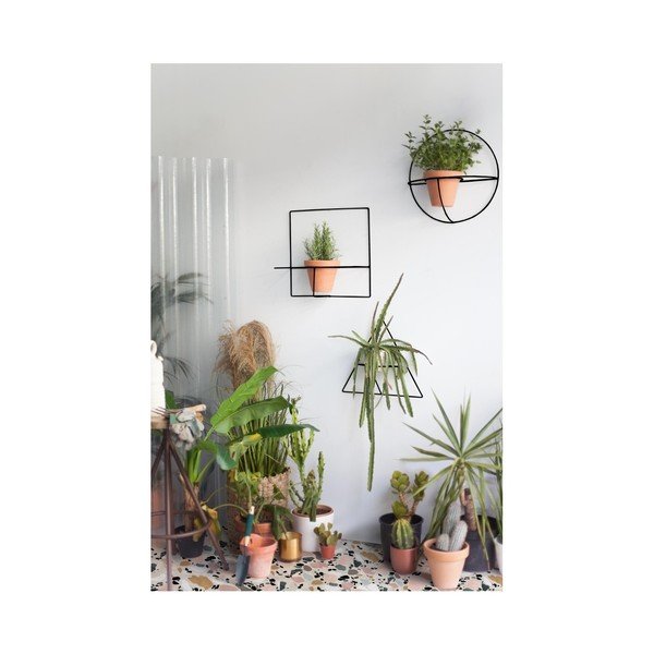 Černý nástěnný držák na květináč Really Nice Things Triangle-image-1