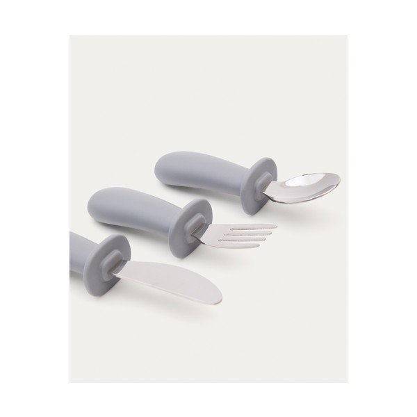 Sinised plastikust/silikoonist laste söögiriistad 3 tk Lili - Kave Home-image-2