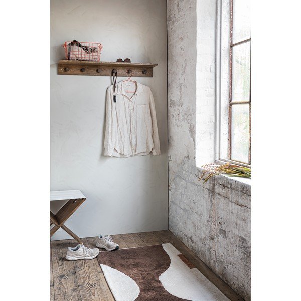 Pruun tammepuidust riiuliga seinanagi 90 cm Showcase - Mette Ditmer Denmark-image-1