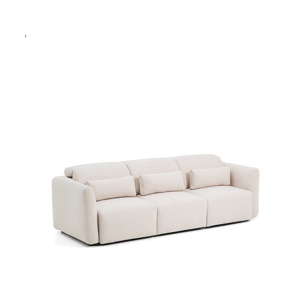Beež šenillist diivanvoodi 255 cm Lares - Kave Home-image-3