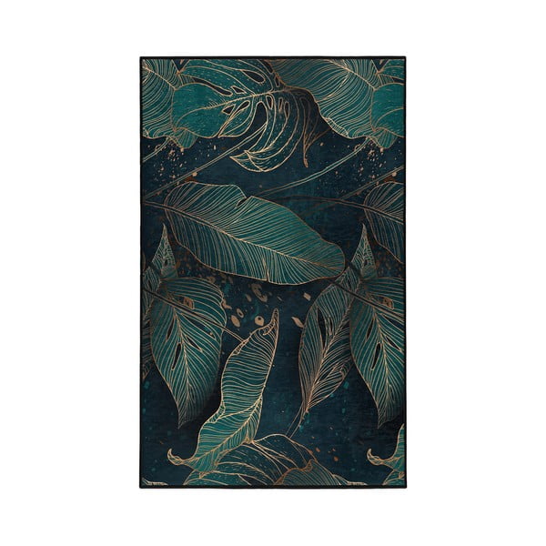 Petrooleumivärvi pestav vaip 120x180 cm Midnight Jungle - Mila Home