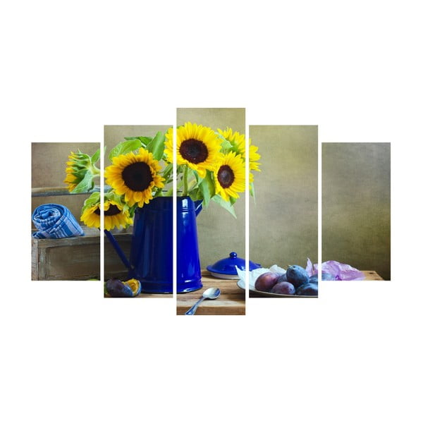 Vícedílný obraz na plátně Sunflower Pot
