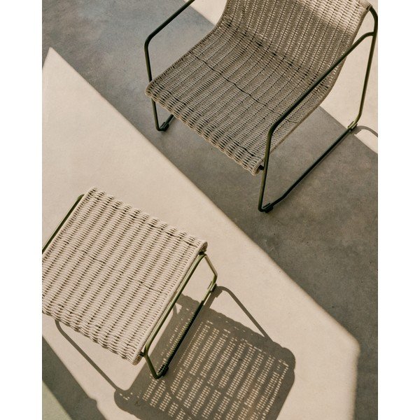 Hallikasroheline metallist aiatool Maurina - Kave Home-image-1