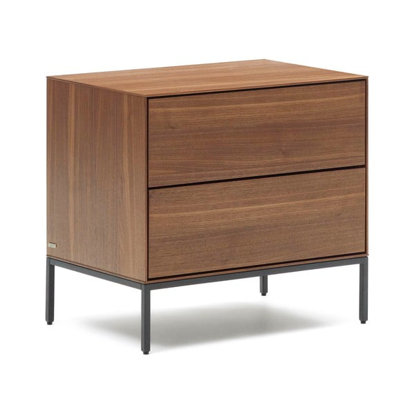 Öökapp pähklipuu dekooriga Vedrana - Kave Home-image-2