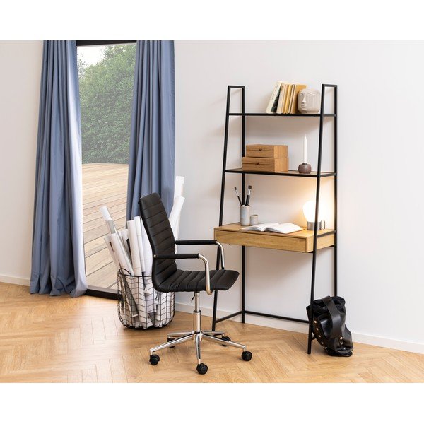 Must tamme raamaturiiul 77x175 cm Seaford - Actona-image-1