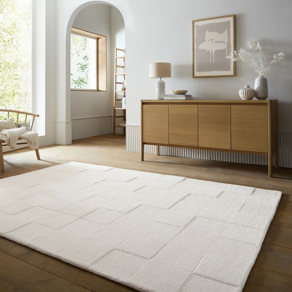 Elevandiluu käsitsi kootud villane vaip 200x290 cm Checkerboard - Flair Rugs-image-1