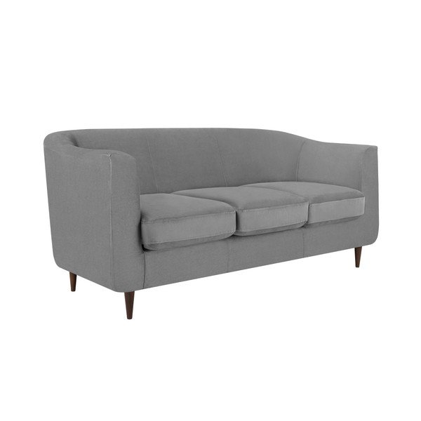 Šedá sametová pohovka Kooko Home Glam, 175 cm-image-3