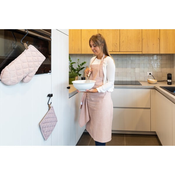 Roosa puuvillane esiliin - Tiseco Home Studio-image-1