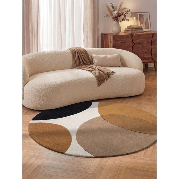 Konjakipruun villane ümmargune vaip ø 200 cm Ruvia - Villeroy&Boch-image-1