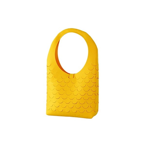 Plstěná kabelka, žlutá