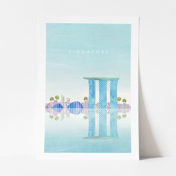 Plakat , 30 x 40 cm Singapore - Travelposter