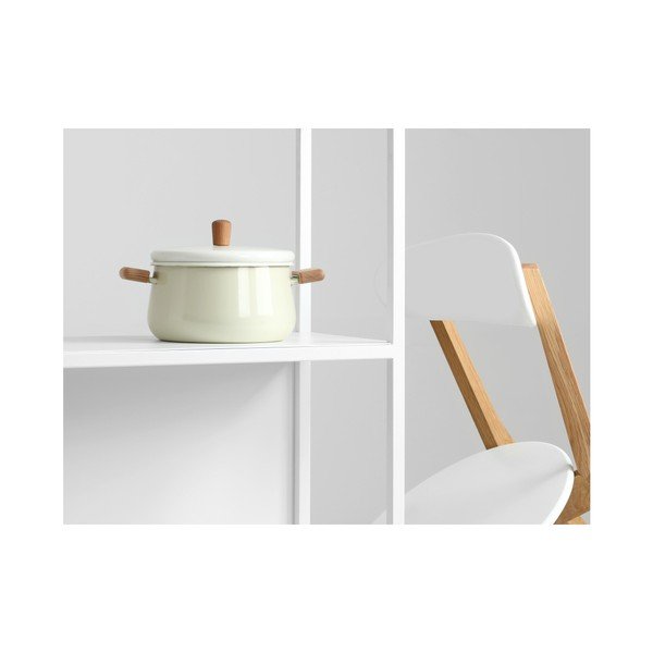 Valge raamaturiiul , 100 x 110 cm Hyller - CustomForm-image-2