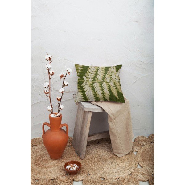 Roheline lehemotiiviga padi Lehed, 45 x 45 cm - Really Nice Things-image-1
