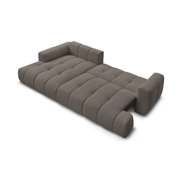 Hallikaspruun diivanvoodi/panipaigaga nurgadiivan (vasak nurk/diivanvoodiga) Fuji - Bobochic Paris-image-4