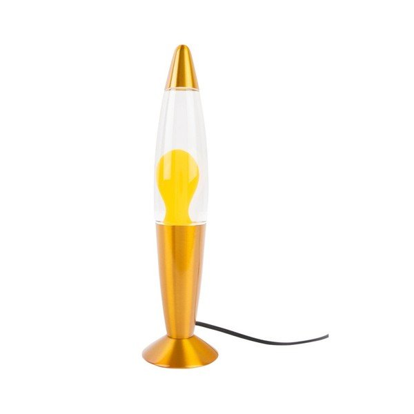 Kollane klaasist laavalamp (kõrgus 35,5 cm) - Leitmotiv