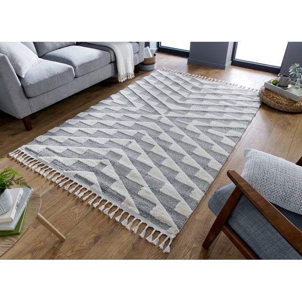 Kreemjas ja hall Hampton vaip, 120 x 170 cm - Flair Rugs-image-4