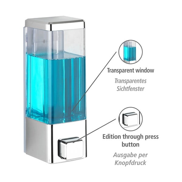 Seinale paigaldatav plastist seebidosaator hõbedases toonis 0,32 l Istres - Wenko-image-3