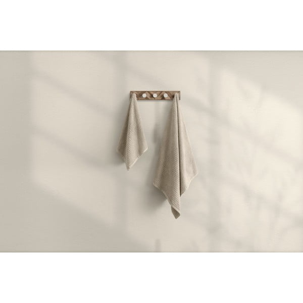 Beež puuvillased rätikud ja vannirätikud 2-st komplektis - Foutastic-image-3