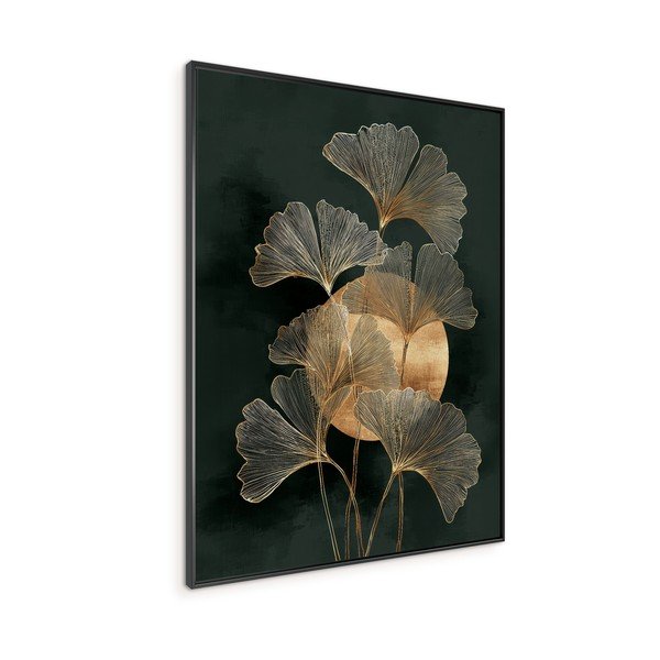 Trükitud pilt raamiga 60x80 cm Gold Ginkgo - Styler-image-3