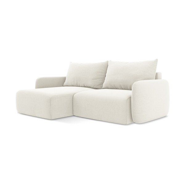 Kreemjas sametdiivanvoodi/panipaigaga nurgadiivan (vasak nurk/diivanvoodiga) Kalena - Makamii-image-2