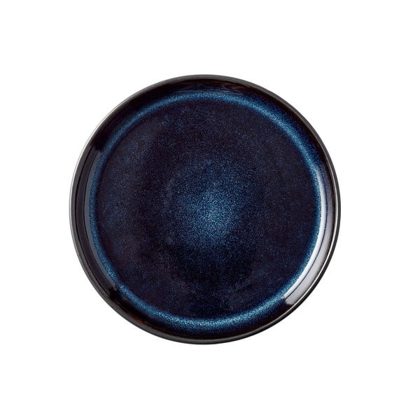 Must-sinine kivikeraamikast magustoidutaldrik ø 17 cm Mensa – Bitz