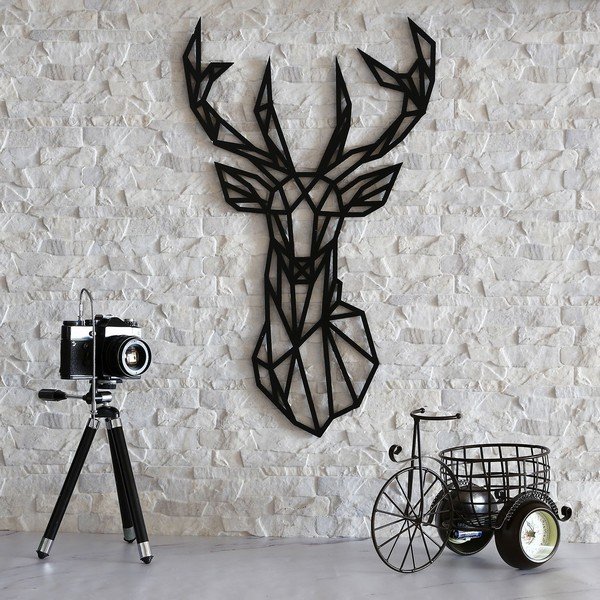 Must seinakaunistus Hirv, 39 x 65 cm - Evila Originals-image-1