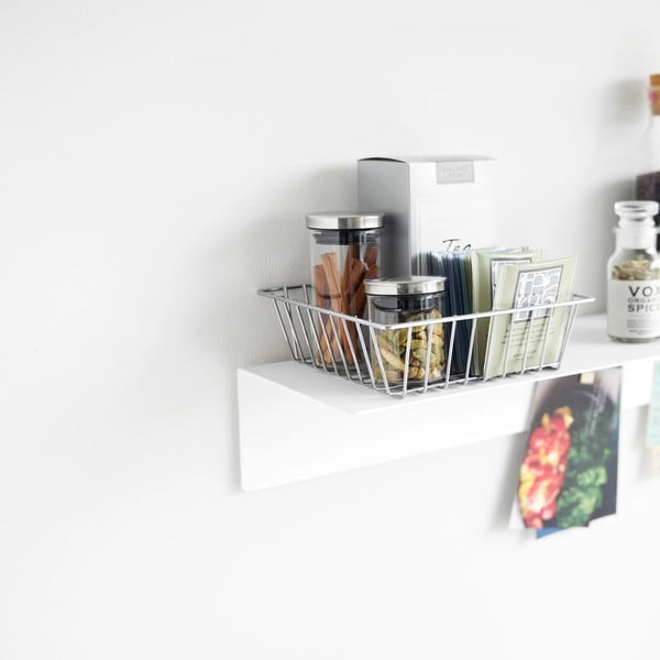 Valge metallist riiul 50 cm - YAMAZAKI-image-3