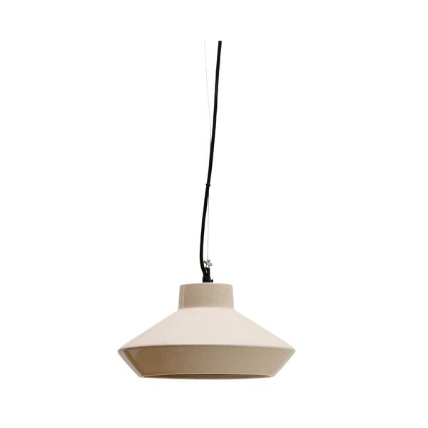 Beež ripplamp keraamilise varjuga, ø 31 cm Portol - Kave Home