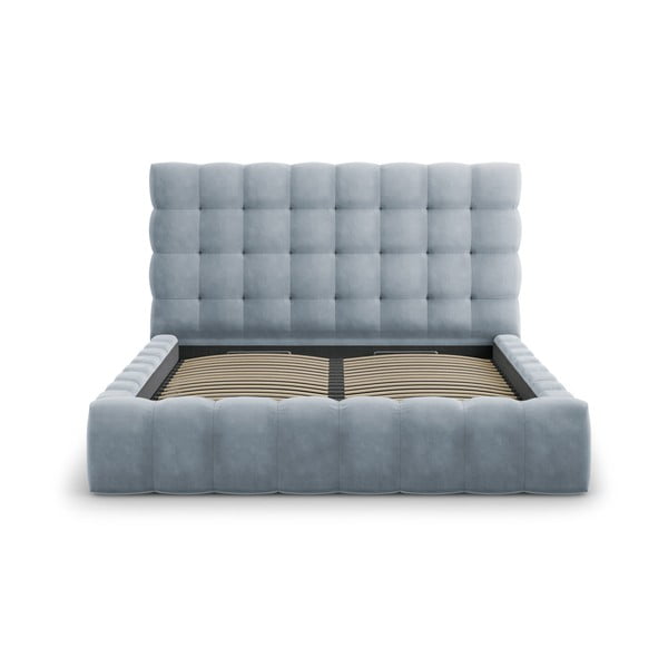 Helesinine polsterdatud kaheinimesevoodi koos voodipõhja ja panipaigaga 180x200 cm Bali - Cosmopolitan Design-image-3