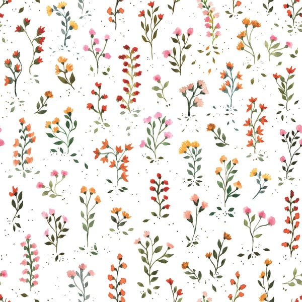 Laste tapeet 10 m x 50 cm Bucolic Blooms - Lilipinso