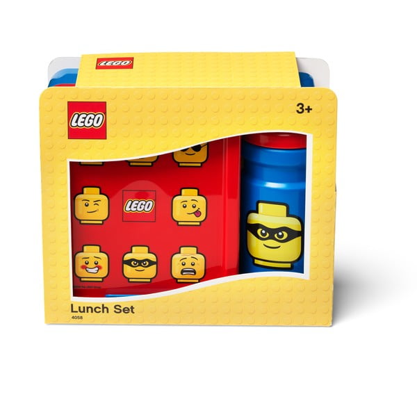 Punase ja sinise suupistekarbi ja joogipudeli komplekt Iconic - LEGO®-image-4