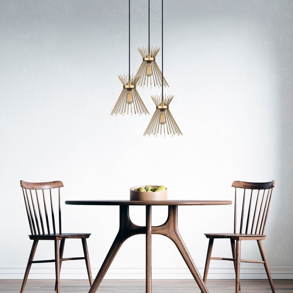 Metallist rippvalgusti kuldset värvi ø 34 cm Izmir - Squid Lighting-image-3